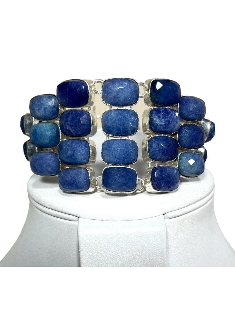 Sapphire 925 Large Synthetic Gemstone Bracelet